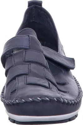 Produktbild von Gemini Damen Slipper Leder Flechtoptik Klettverschluss 382334-01, Größe:38 EU, Farbe:Blau