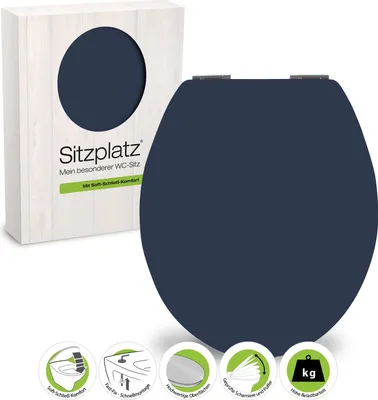 Produktbild von Sitzplatz® WC-Sitz mit Absenkautomatik, buntes Nachbildung Cupo, Gloss Toilettensitz, Holzkern, Fast-Fix Schnellbefestigung, Standard O Form universal, Metallscharnier, Toilettendeckel glänzend, 40337 5