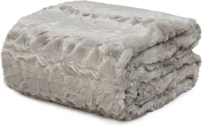 Produktbild von DOMAREX Warmer Weihnachtsplaid 130x170 cm mit Fransen – Weiches, s Chenille-Deckengewebe, perfekt für Winter und Festliche Dekoration - grau