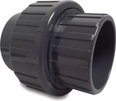 Produktbild von Mega Verschraubung PVC-U 110 mm Klebemuffe 10 bar, grau