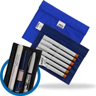 Produktbild von FRIO EXPEDITION Diabetiker Insulin Kühltasche 15 x 21 cm | Für bis zu 5-8 Insulin Pens | Mit Nylon Innentasche | Kühlt mit kaltem Wasser | Wiederverwendbar