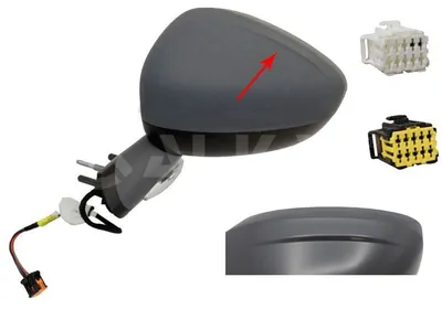 Produktbild von ALKAR 6149863 Außenspiegel Seitenspiegel Links für CITROËN DS4 Beheizt Konvex Grundiert Teilgrundiert Elektrisch