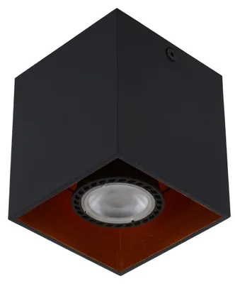 Zdjęcie produktu dla Reflektor spot BODIBIS czarny 1xGU10x50W aluminium wym:9,5x8,3x8,3cm IP20 Lucide