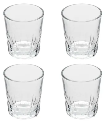 4er-Set Trinkgläser, Glas, 100 ml, konisch, transparent