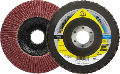 Produktbild von Klingspor SMT 974 Schleifmopteller Keramik, 125 x 22,23 mm Korn 40 gewölbt