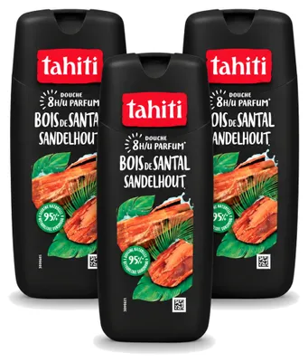 Image de 3 gels douche Tahiti, senteur bois de santal, 315 ml - Pack avantageux - 3 pièces