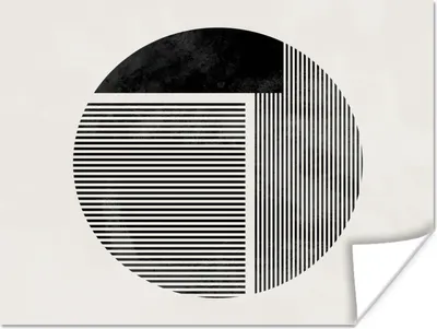 Produktbild von MuchoWow® Poster Minimalismus - Kreis - Design 120x90 cm - Wandbild