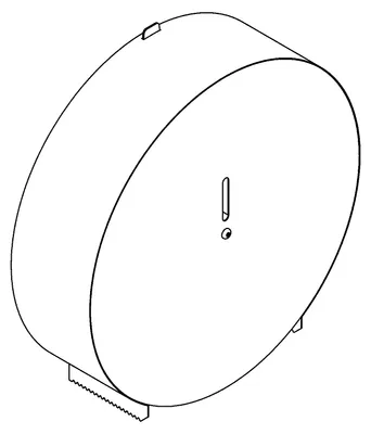 Produktbild von KWC WC-Großrollenhalter RODAN, 369x369x108mm, für 1 Rolle bis Ø350mm, Edelstahl seidenmatt, 1 Stk.