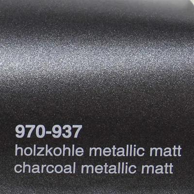 Produktbild von (25€/m²) Oracal 970RA Autofolie 937 Holzkohle Metallic Matt Folie 152 cm Breite Laufmeterware gegossene Auto Folie selbstklebend