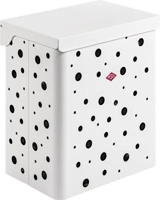 Immagine prodotto di WESCO Contenitore per biancheria DUO 1, capacità 64 litri (2x 32), colore: bianco opaco / Contenitore per biancheria / Cesto per biancheria