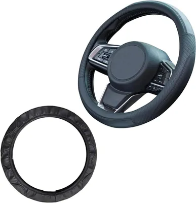 Universelle Lenkradhülle 37-38 cm, Atmungsaktives und rutschfestes Mikrofaser, Geeignet für Auto, Jeep und SUV