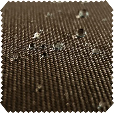 Produktbild von novely® ARAGON Wasserabweisend - Premium Acryl Outdoor-Stoff Polsterstoff in Baumwoll-Optik für Gartenmöbel Meterware 1lfm - Farbe: 01 Braun