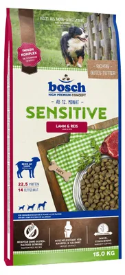 Obrázok produktu pre Bosch 52190015, Dospelý, Jahňacie, ryža, 15 kg, Bez gluténu