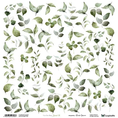 Zdjęcie produktu dla Papier do scrapbookingu 30x30 - ScrapAndMe - Leaves 18 - arkusz do wycinania