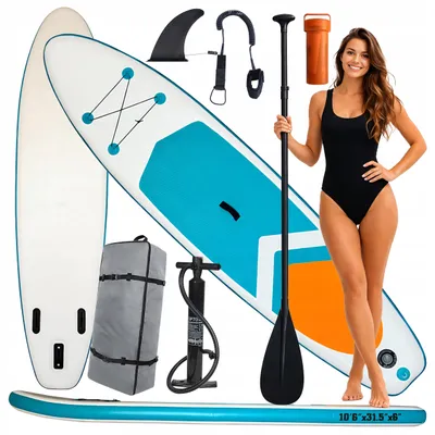 Produktbild von SUP-Paddleboard zum Schwimmen, aufblasbares Steh-Up-Zubehör, 320 cm