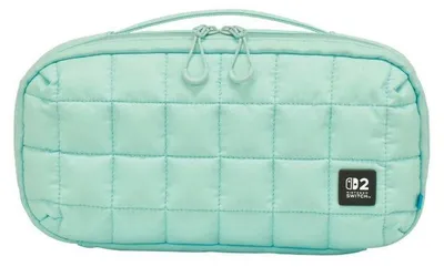 Image de Housse de transport pour jeux - Nintendo Switch 2 - Hori - Puff Pouch - Étui rembourré - Vert Cozy Green