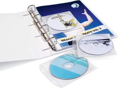 Produktbild von Durable CD-/DVD-Tasche - Fleece, Polypropylen - Transparent - 1 CD/DVD
