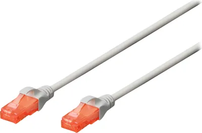 Produktbild von DIGITUS Patchkabel Cat6 U/UTP 2xRJ45 0,5m grau LSZH