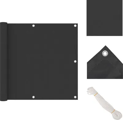 Produktbild von vidaXL Balkon-Sichtschutz Anthrazit 90x500 cm Oxford-Gewebe -  Sonnenschirme & Sonnenschutze