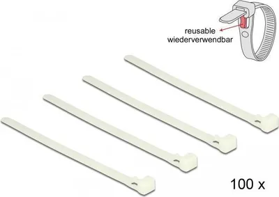 Produktbild von DeLOCK 18638, Nylon, Weiß, 150 mm, 7,2 mm, 100 Stück(e)