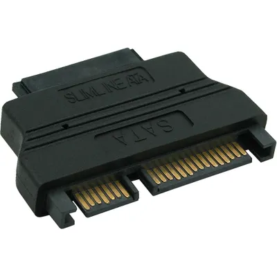 Produktbild von InLine® Adapter SATA, 22pol. Buchse (7+15) auf Slimline 13pol. Stecker (7+6)