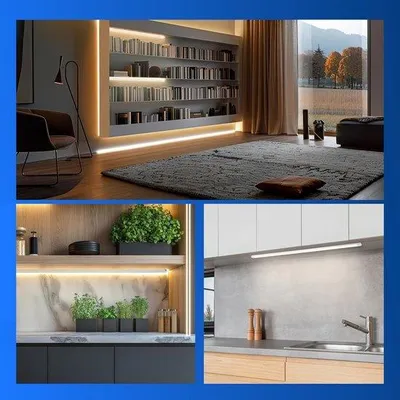 Productafbeelding van LED Onderbouwlamp Warm Wit met Sensor - 15W, 900lm, 25000Uur, Zilver