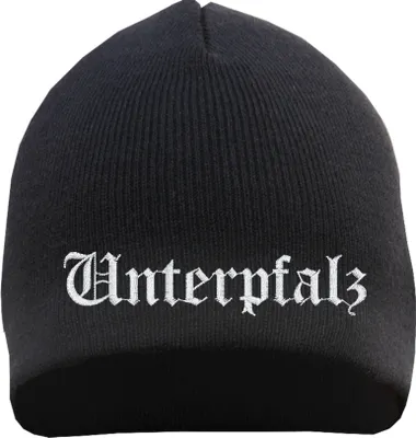 Produktbild von Unterpfalz Beanie Mütze - Altdeutsch - Bestickt - Strickmütze Wintermütze Einheitsgröße Schwarz