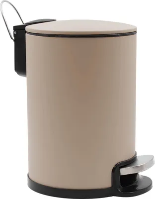 Obrázek produktu pro Koupelnový odpadkový koš s tichým zavíráním, 3 l, METALINE, béžový