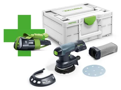 Immagine prodotto di Levigatrice rotorbitale a batteria Festool ETSC 125-Basic-ERGO 18 V 125 mm brushless ( 577030 ) + 1x batteria ricaricabile 3,0 Ah + systainer - senza caricabatterie