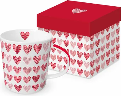Immagine prodotto di PPD Heart Mood Trend Mug, in Geschenkbox, Henkelbecher, Kaffeebecher, Becher, Tasse, New Bone China, 400 ml, 604714