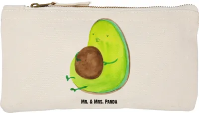 Produktbild von Mr. & Mrs. Panda Schlampermäppchen Avocado Pfeifen Größe S Klein - Weiß - Geschenk, Kulturtasche, Mäppchen, Pouch, Gesund, Federmappe, Kulturbeutel, Kosmetiktasche, Diät