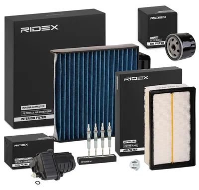 Produktbild von RIDEX Inspektionspaket Filterset für RENAULT Clio III Schrägheck (BR0/1, CR0/1) MODUS / GRAND MODUS (F/JP0) CLIO Grandtour (KR0/1)