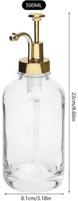 Produktbild von Kaffeesirupspender mit Trichter - Reiseflaschen-Set - 2-teilig - 500 ml - Glasflaschen - Für Kaffeebar und Küche