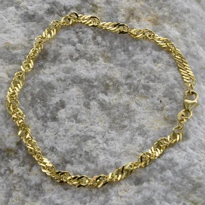 Produktbild von Goldkette Singapurkette Länge 19cm - Breite 3,4mm - 333-8 Karat Gold