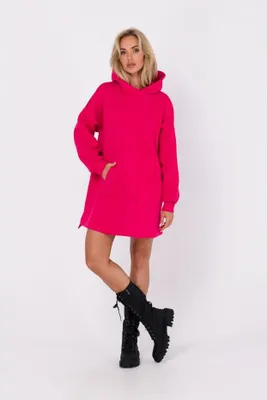 Obrázek produktu pro Made of Emotion Dámské mikinové šaty Yenga M762 malinová L/XL