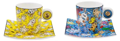 Produktbild von 2er Set Mauro Bergonzoli Espressotassen mit UT 100 ml Magic Bunny Goebel WA