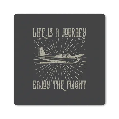 Produktbild von MuchoWow® Mauspad Mousepad Jahrgang - Flugzeug - Text 30x30 cm - Mousepads - Maus Mat - Pad - Mausunterlage - Gaming