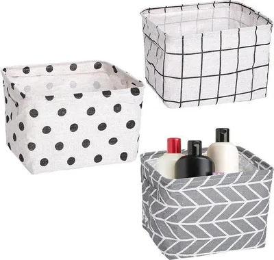 Produktbild von Wasserdichte Stoffbehalter, 3er-Set, 20x16x14cm, Badzimmer
