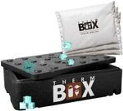 Produktbild von THERM BOX Profi Styroporbox GNL mit 3x Kühlakku für Kühlbox 21,5L Innen: 54,3x34,5x11,5cm Transportbox Wiederverwendbar