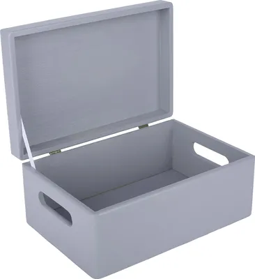 Image de Creative Deco Boite de Rangement en Bois Gris 30 x 20 x 14 cm (+/-1cm)