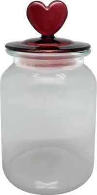 Produktbild von Vorratsglas mit Herzdeckel,Konfektdose Keksdose Bonbondose