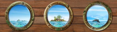 Produktbild von Sanders & Sanders selbstklebende Tapetenbordüre Meerblick Braun und Blau 500 x 14 cm