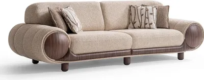 Produktbild von Modernes Stoffsofa r 3-Sitzer Wohnzimmer Polstercouchen