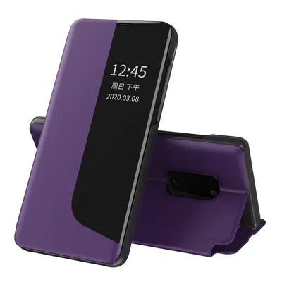 Obrázek produktu pro Pouzdro pro Huawei Mate 20, Smart View Okénko Flip StojánekPolyuretanKožené Ochranné Pouzdro pro Huawei Mate 20 Fialová