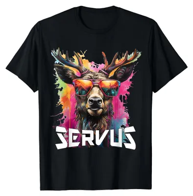 Produktbild von Servus Trachtenshirt Trachten Tracht Hirsch Tirol & Bayern T-Shirt
