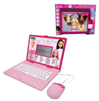 Obrázek produktu pro Lexibook, Barbie, vzdělávací a dvoujazyčný notebook, francouzština/nizozemština, hračka pro děti s 124 aktivitami pro učení, hraní a poslech hudby, růžová, model JC598BBi10