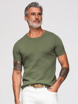 Immagine prodotto di Ombre Clothing T-shirt da uomo a maniche corte Giannou oliva scuro S