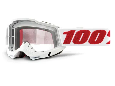 Imagen del producto de Gafas para motocicleta 100% MX Cross, modelo Accuri Gen. 2, de color transparente, con revestimiento anti-vaho