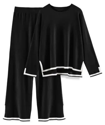 Productafbeelding van Dames Winter Set: Comfortabele Gebreide Top en Broek