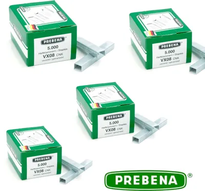Produktbild von 20000 Stück Prebena VX08CNK Heftklammern verzinkt